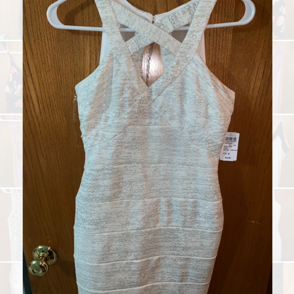 NWT Windsor white sparkly dress